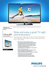 Philips Smart LED TV 47PFL4047T 47PFL4047T/12 사용자 설명서