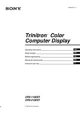 Sony CPD-110EST Manuale Utente