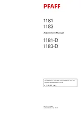 Pfaff 1183-D Manuale Utente