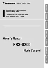 Pioneer PRS-D200 Справочник Пользователя