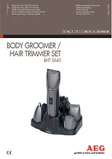 AEG Body hair trimmer, Hair clipper, Ear/nose hair trimmer BHT 5640 washable 520646 User Manual
