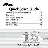 Nikon COOLPIX L620 Guide D’Installation Rapide