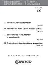 C&E Profi Funk-Farb-Wetterstation Wireless Weather Station W237-8+W266G8 9129c19 Data Sheet