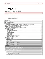 Hitachi 50EX14BV Справочник Пользователя