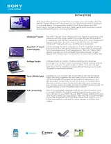 Sony SVT14127CXS Specification Guide