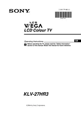 Sony klv-27hr3 Manual