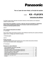 Panasonic KXFL613FX Bedienungsanleitung