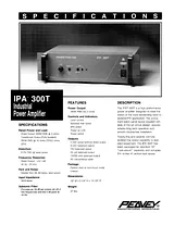 Peavey ipa 300t Specification Guide