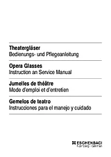 Eschenbach OPERA GLASS GLAMOUR BLUE 44411 Manual Do Utilizador