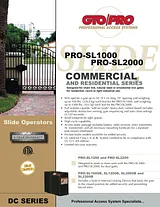GTO pro sl-2000 dc slide gate operator Справочник Пользователя