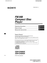 Sony CDX-CA850X ユーザーズマニュアル