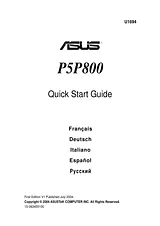 ASUS P5P800 Anleitung Für Quick Setup