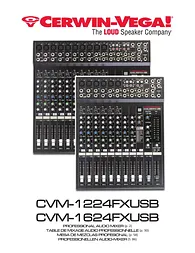 Cerwin-Vega CVM-1224FXUSB Manuale Proprietario