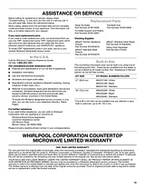 Whirlpool WMC50522A 保修信息
