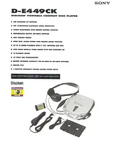 Sony D-E449CK Guide De Spécification