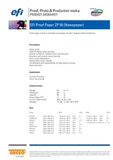 EFI Proof Paper ZP 55 (Newspaper) 6069999998 Техническая Спецификация