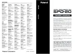 Roland SPD-20 Manuale Utente