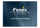 Fenix E05 FENIX E05 Scheda Tecnica