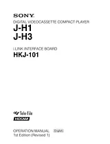 Sony hdcam j-h1 Manuel D’Utilisation