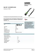 Phoenix Contact Sensor/Actuator cable SAC-5P- 1,5-PUR/FS SCO 1536324 1536324 Fiche De Données