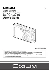 Casio EX-Z9PK ユーザーズマニュアル