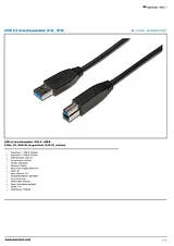 ASSMANN Electronic USB 3.0, USB A - USB B, 3 m AK-112302 Leaflet