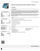 Kensington Comercio™  Soft Folio Case & Stand for iPad Air™ & iPad Air™ 2 - Slate Grey K44423WW 전단