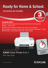 Lexmark X3650 16F1205 产品宣传页