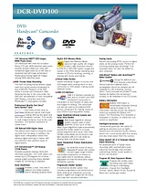 Sony DCR-DVD100 Guia De Especificação