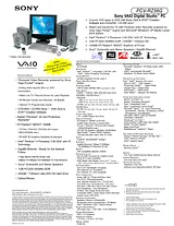 Sony PCV-RZ56G Guide De Spécification