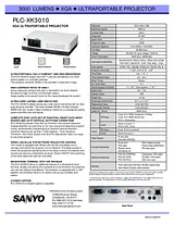 Sanyo PLC-XK3010 Merkblatt