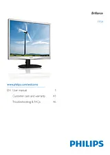Philips LCD monitor, LED backlight 19S4LSB 19S4LSB/75 Справочник Пользователя