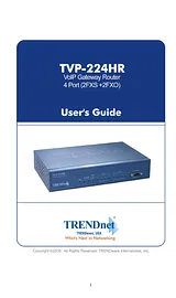 Trendnet TVP-224HR Manuel D’Utilisation