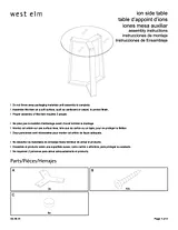 West Elm Ion Glass Round Side Table Assembly Instruction