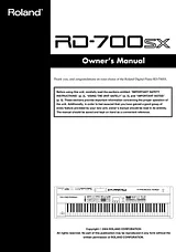 Roland RD-700SX オーナーマニュアル