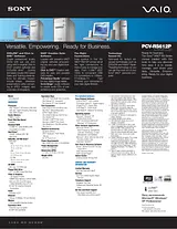 Sony PCV-RS612P Guide De Spécification
