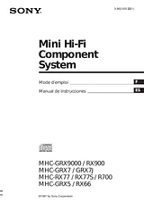 Sony MHC-GRX7J Manual Do Utilizador