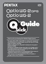 Pentax Optio WG-2 GPS Guide D’Installation Rapide