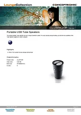 Conceptronic Portable USB Tube Speakers C08-165 사용자 설명서