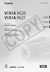 Canon VIXIA HG21 Instruction Manual