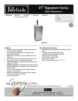 Perlick 15" Signature Series Outdoor Built-in Beer Dispenser - Solid Stainless Door - Right Hinge Guia De Especificaciones