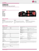 LG CM9550 Specification Sheet
