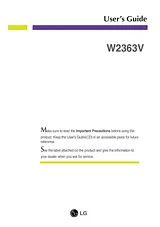 LG W2363V Owner's Manual