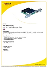 DeLOCK IDE Card Reader Compact Flash 91587 Prospecto