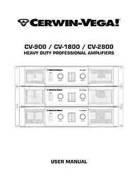 Cerwin-Vega CV-1800 Guía Del Usuario