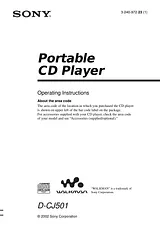 Sony D-CJ501 User Manual