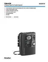 Sony TCM-4TR Guia De Especificaciones