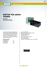 Digitus VGA splitter DC-42100 Техническая Спецификация
