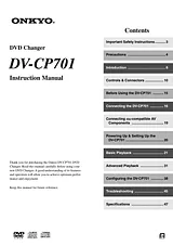 ONKYO DV-CP701 Manuel D'Instructions