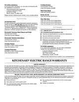 KitchenAid True Convection Oven Glass Cooktop Front Control Knobs Architect® Series II Informação Da Garantia